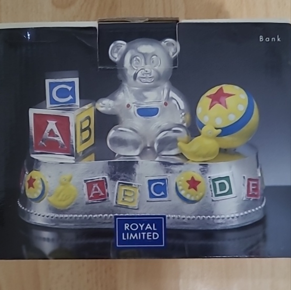 Royal Limited Musical Bear Bank ABC Blocks – New in Box